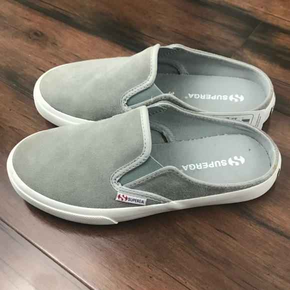 NWT - Superga 2388 Suew Grey Mules - Size 6 - Picture 5 of 13